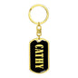 Cathy v02 - Luxury Dog Tag Keychain