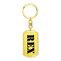 Rex - Luxury Dog Tag Keychain