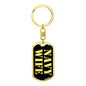 Navy Wife v2 - Luxury Dog Tag Keychain