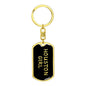 Houston Girl v5 - Luxury Dog Tag Keychain