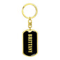Brittany v02 - Luxury Dog Tag Keychain
