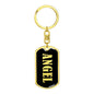 Angel v02 - Luxury Dog Tag Keychain