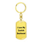 Love My Scottish Deerhound v4 - Luxury Dog Tag Keychain