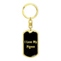 Love My Pigeon v2 - Luxury Dog Tag Keychain