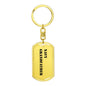 Navy Grandfather - Luxury Dog Tag Keychain