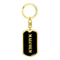 Malcolm v3 - Luxury Dog Tag Keychain