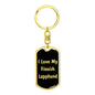 Love My Finnish Lapphund v5 - Luxury Dog Tag Keychain
