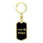 Love My Pekapoo v5 - Luxury Dog Tag Keychain