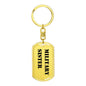 Military Sister - Luxury Dog Tag Keychain