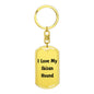 Love My Ibizan Hound v4 - Luxury Dog Tag Keychain