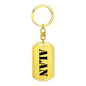 Alan - Luxury Dog Tag Keychain