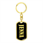 Jenna v02 - Luxury Dog Tag Keychain
