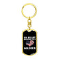 My Heart Belongs To A Soldier - Luxury Dog Tag Keychain