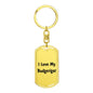 Love My Budgerigar - Luxury Dog Tag Keychain