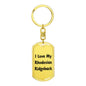 Love My Rhodesian Ridgeback v4 - Luxury Dog Tag Keychain