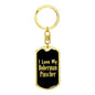 Love My Doberman Pinscher v2 - Luxury Dog Tag Keychain