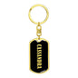 Cassandra v02 - Luxury Dog Tag Keychain