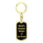 World's Greatest Mother of the Groom v2 - Luxury Dog Tag Keychain