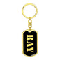 Ray v3 - Luxury Dog Tag Keychain