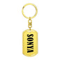 Sonya v01 - Luxury Dog Tag Keychain
