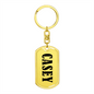 Casey v01 - Luxury Dog Tag Keychain