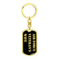 Air Force Veteran's Wife v2 - Luxury Dog Tag Keychain