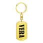 Vera v01 - Luxury Dog Tag Keychain