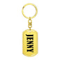 Jenny v01 - Luxury Dog Tag Keychain
