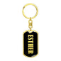 Esther v02 - Luxury Dog Tag Keychain