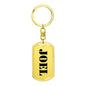 Joel - Luxury Dog Tag Keychain