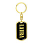 Laura v02 - Luxury Dog Tag Keychain