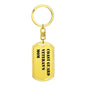 Coast Guard Veteran's Mom - Luxury Dog Tag Keychain