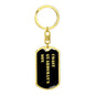 Coast Guardsman's Son v2 - Luxury Dog Tag Keychain