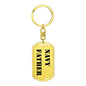 Navy Father - Luxury Dog Tag Keychain