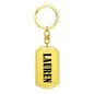 Lauren v01 - Luxury Dog Tag Keychain