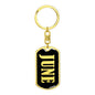June v02 - Luxury Dog Tag Keychain