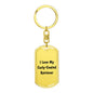 Love My Curly-Coated Retriever v4 - Luxury Dog Tag Keychain
