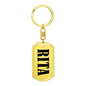Rita v01 - Luxury Dog Tag Keychain