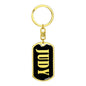 Judy v02 - Luxury Dog Tag Keychain