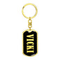 Vicki v02 - Luxury Dog Tag Keychain