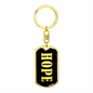 Hope v02 - Luxury Dog Tag Keychain