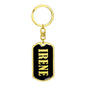 Irene v02 - Luxury Dog Tag Keychain