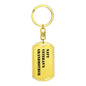 Navy Veteran's Grandmother - Luxury Dog Tag Keychain