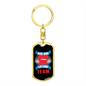 Dad Bod Lifting Team - Luxury Dog Tag Keychain