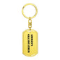 Airman's Grandfather - Luxury Dog Tag Keychain