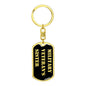 Military Veteran's Sister v2 - Luxury Dog Tag Keychain