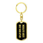 Military Husband v2 - Luxury Dog Tag Keychain