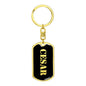 Cesar v3 - Luxury Dog Tag Keychain