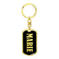 Marie v02 - Luxury Dog Tag Keychain