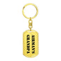 Airman's Grandpa - Luxury Dog Tag Keychain